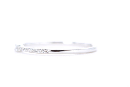 Baguette and Round Brilliant Pavé Diamond Ring