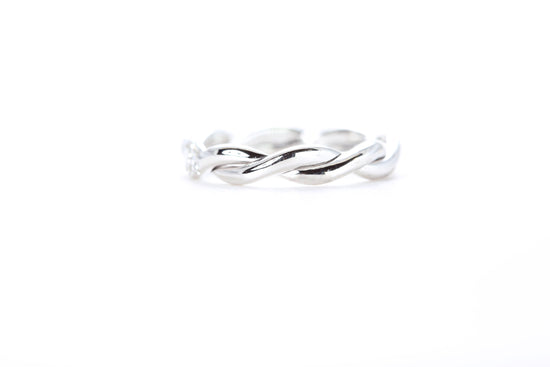 Braided Diamond Ring