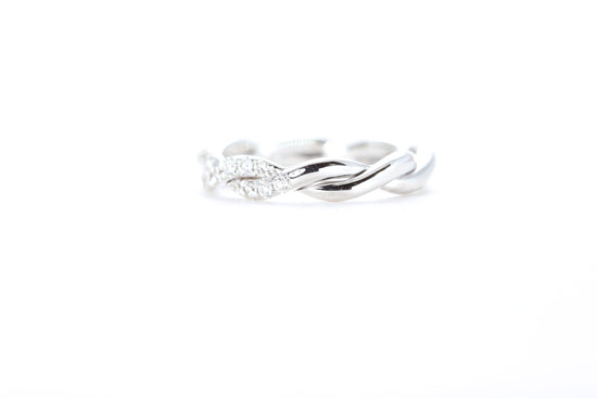 Braided Diamond Ring