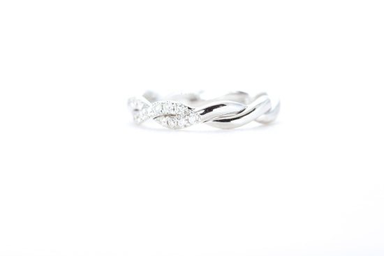 Braided Diamond Ring