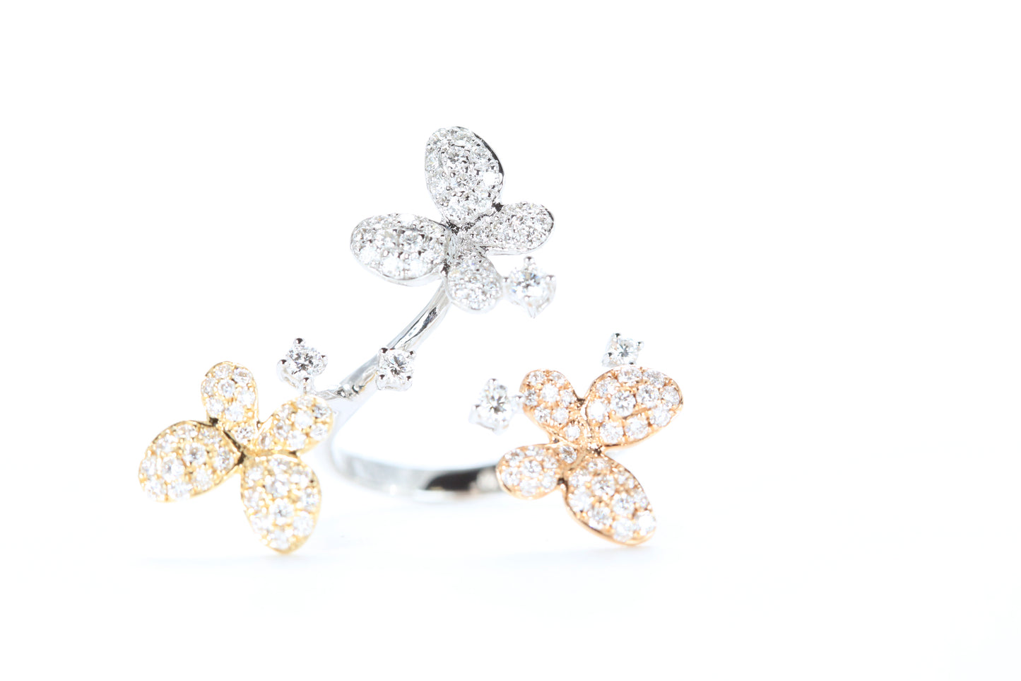 Butterfly Trio Diamond Ring