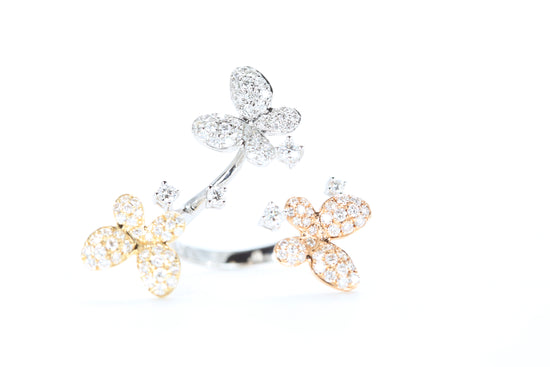 Butterfly Trio Diamond Ring