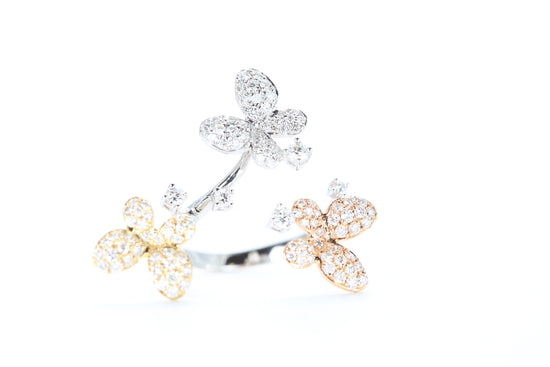 Butterfly Trio Diamond Ring