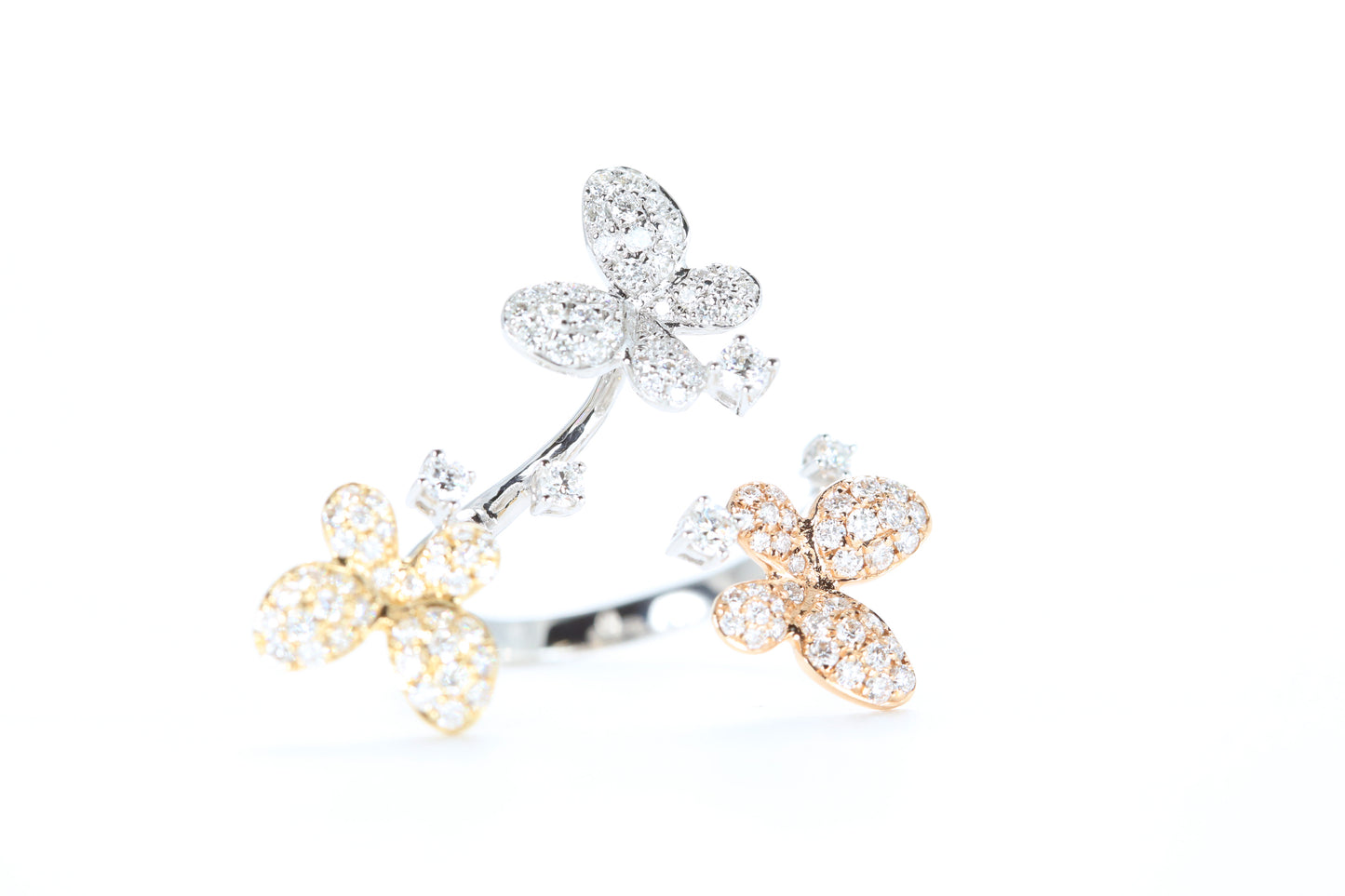 Butterfly Trio Diamond Ring