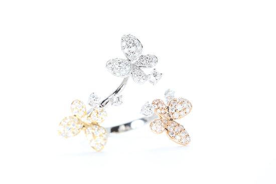 Butterfly Trio Diamond Ring