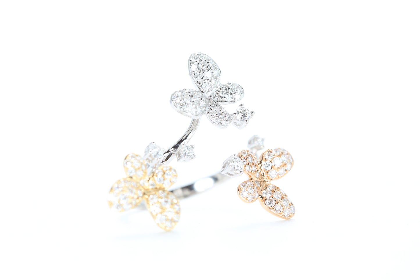 Butterfly Trio Diamond Ring