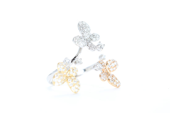 Butterfly Trio Diamond Ring