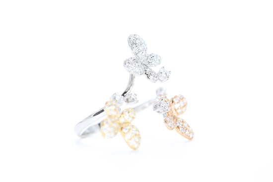 Butterfly Trio Diamond Ring