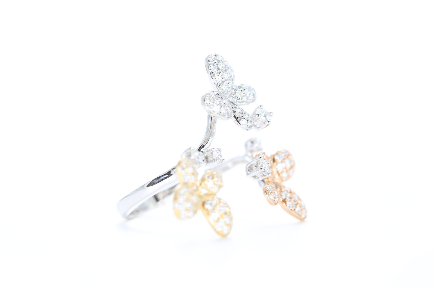 Butterfly Trio Diamond Ring