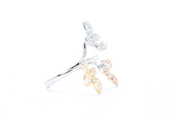 Butterfly Trio Diamond Ring