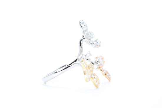 Butterfly Trio Diamond Ring