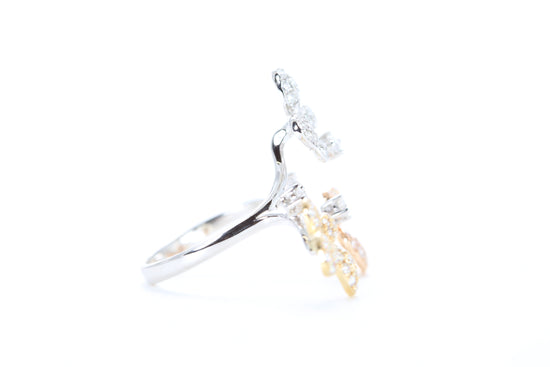 Butterfly Trio Diamond Ring