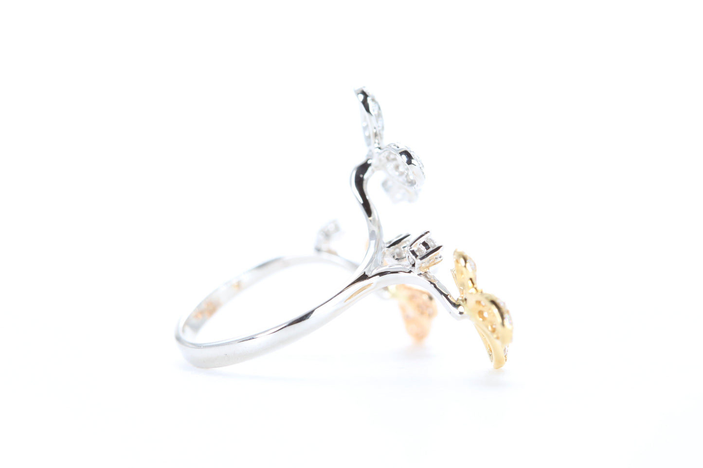 Butterfly Trio Diamond Ring