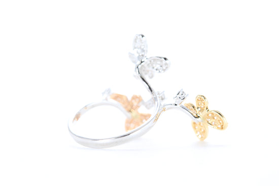 Butterfly Trio Diamond Ring