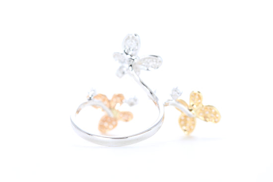 Butterfly Trio Diamond Ring