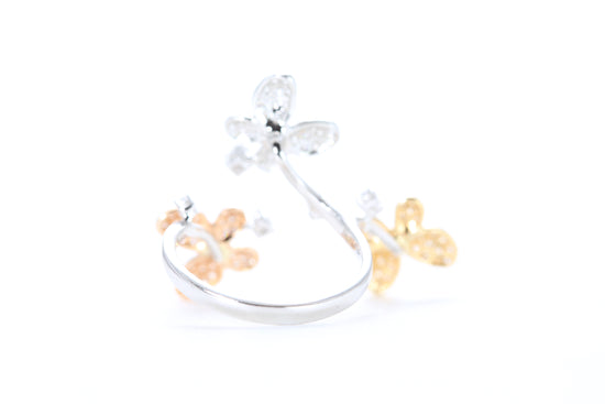 Butterfly Trio Diamond Ring