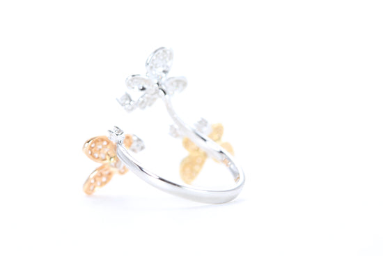 Butterfly Trio Diamond Ring