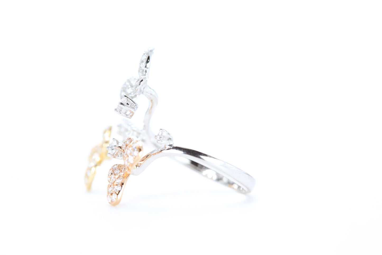 Butterfly Trio Diamond Ring