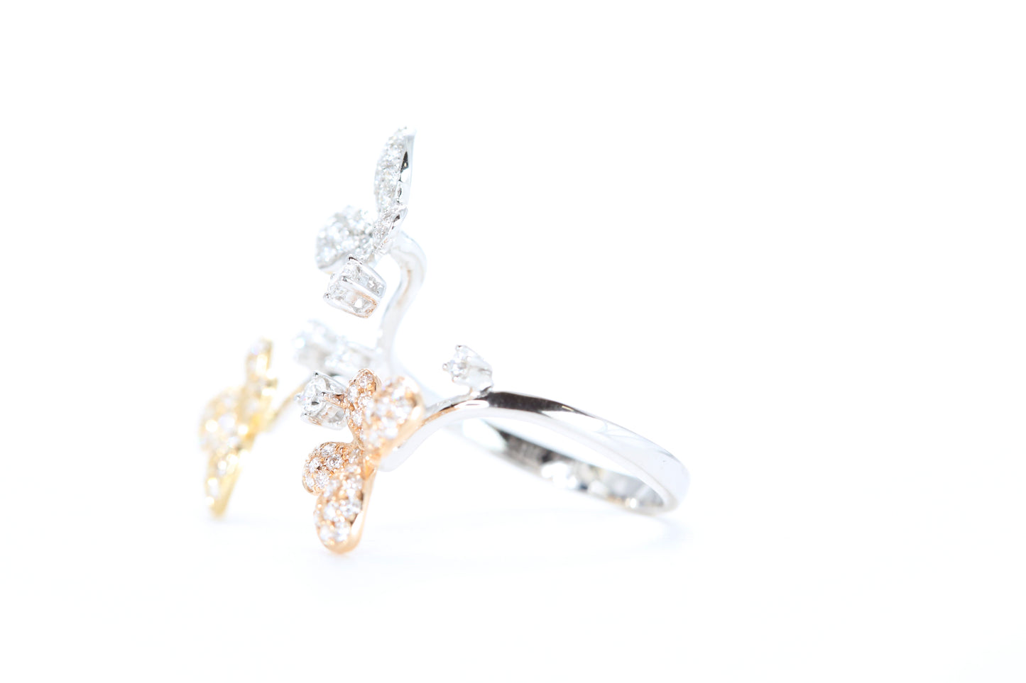 Butterfly Trio Diamond Ring