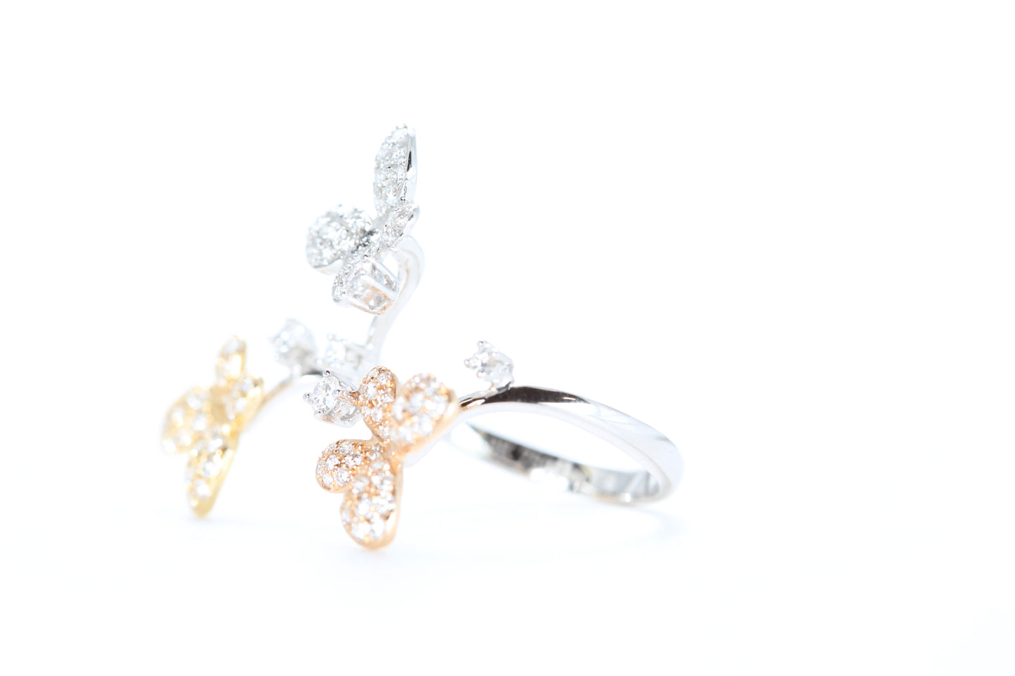 Butterfly Trio Diamond Ring