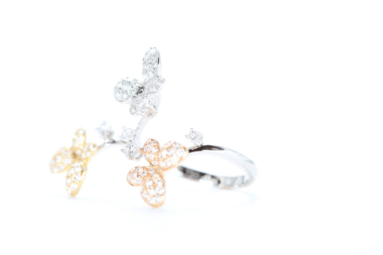 Butterfly Trio Diamond Ring