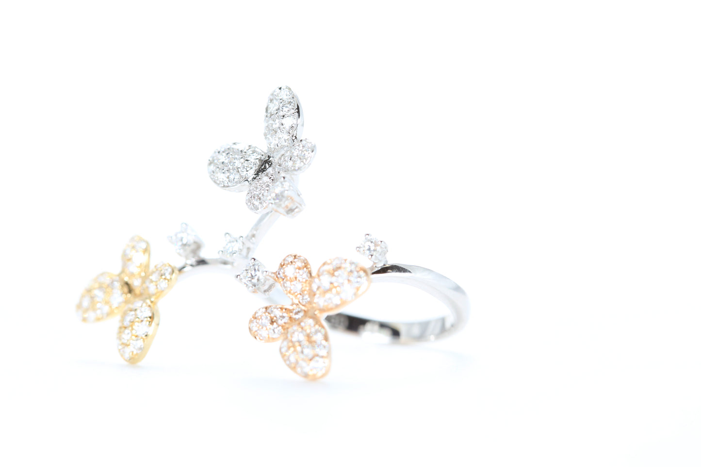 Butterfly Trio Diamond Ring