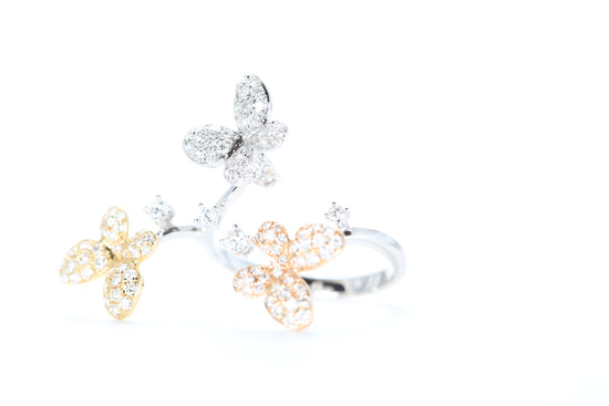 Butterfly Trio Diamond Ring