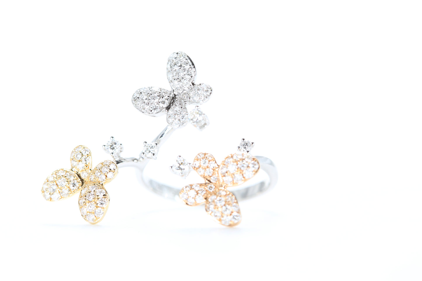 Butterfly Trio Diamond Ring