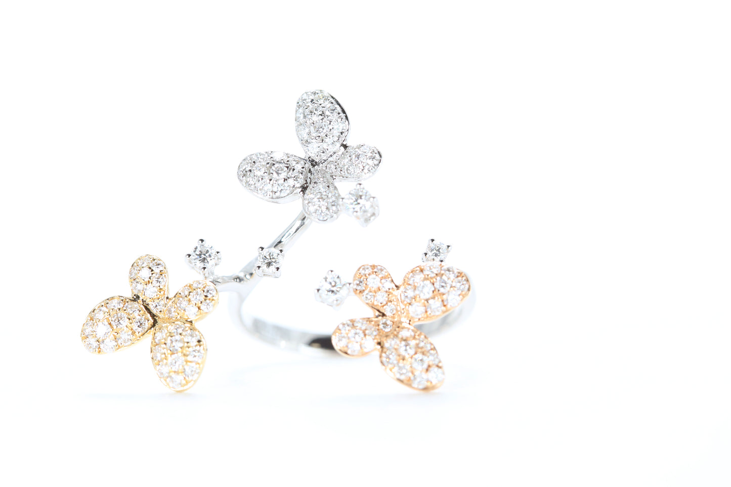 Butterfly Trio Diamond Ring