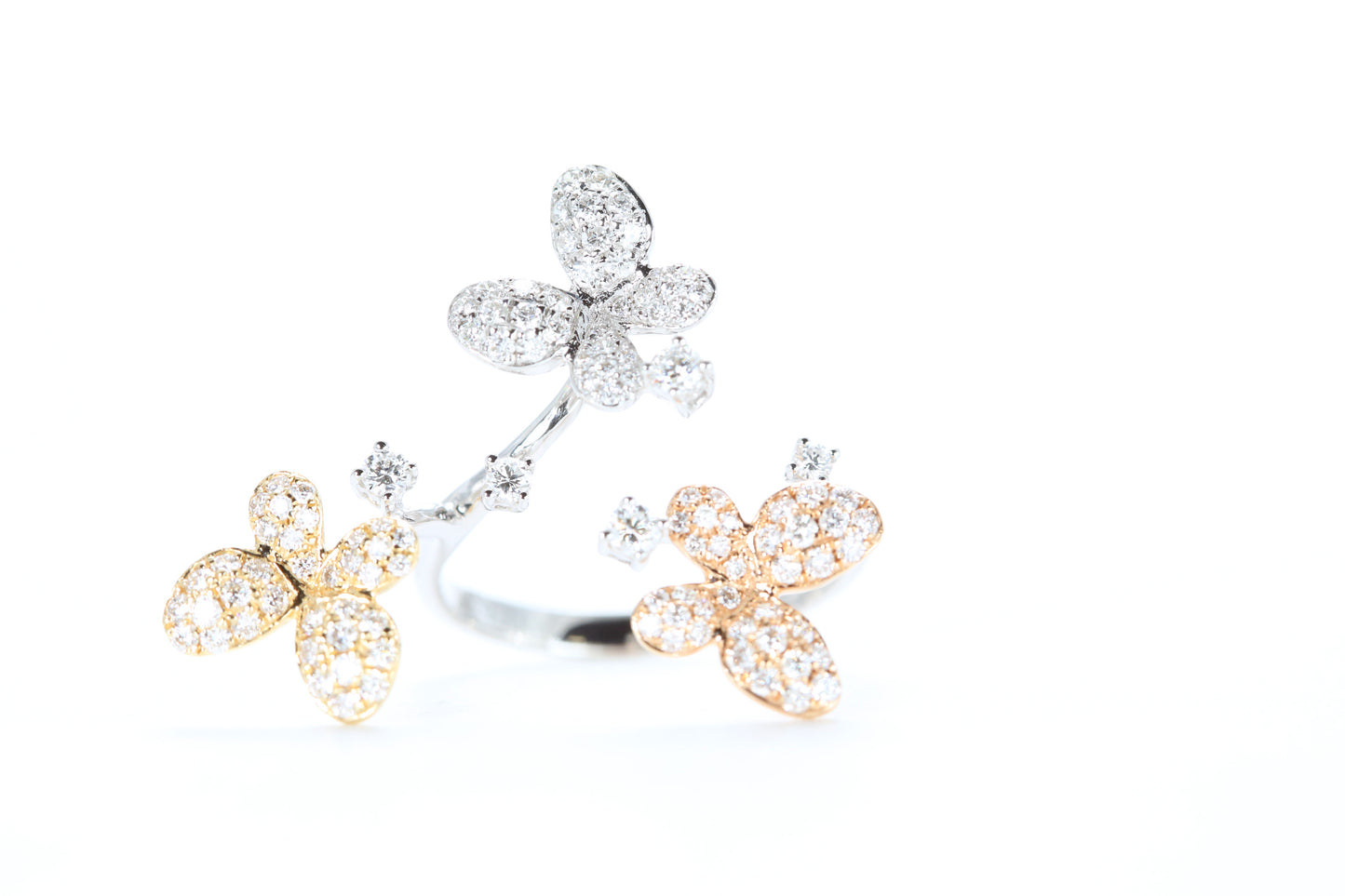 Butterfly Trio Diamond Ring