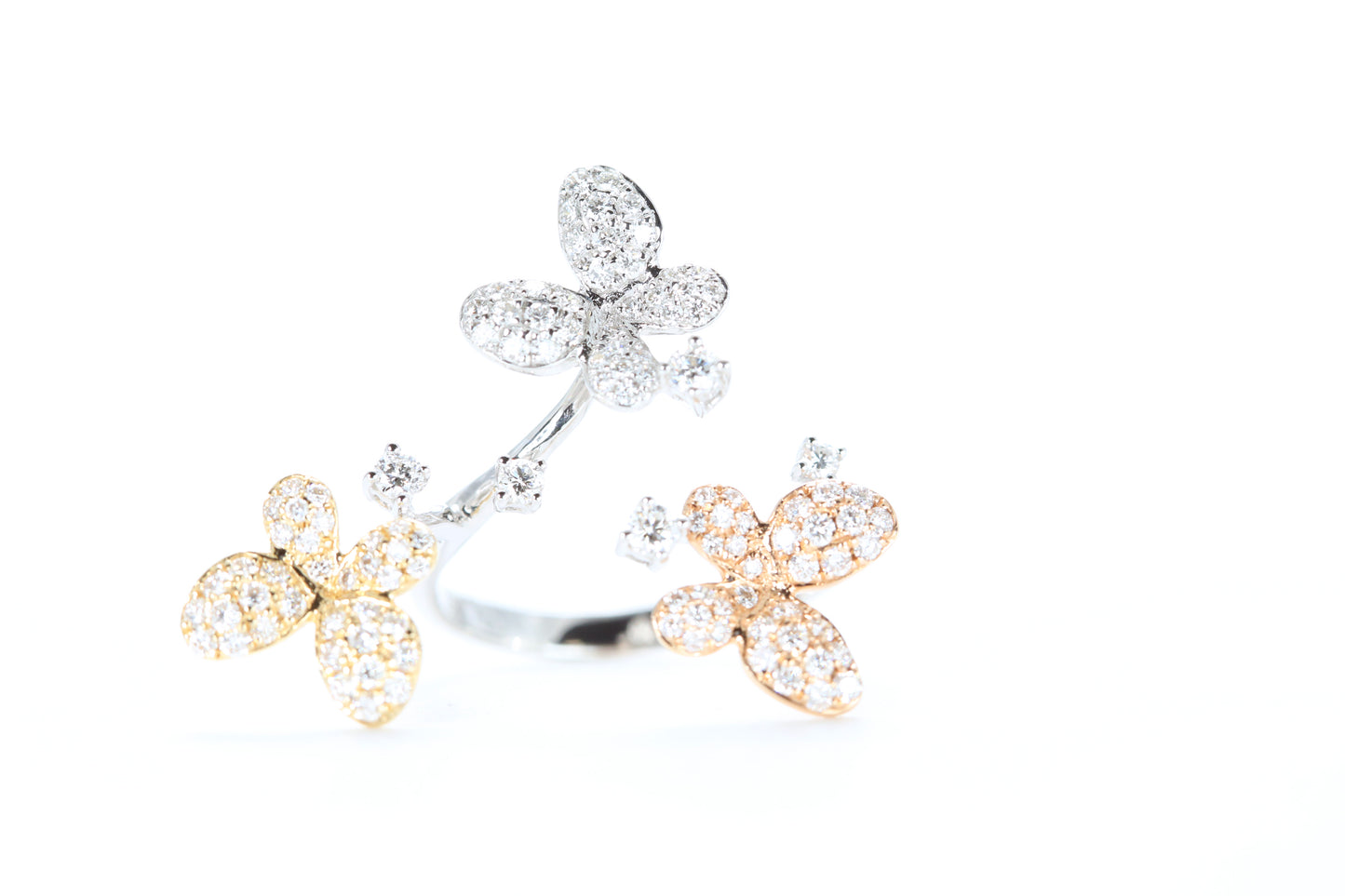 Butterfly Trio Diamond Ring