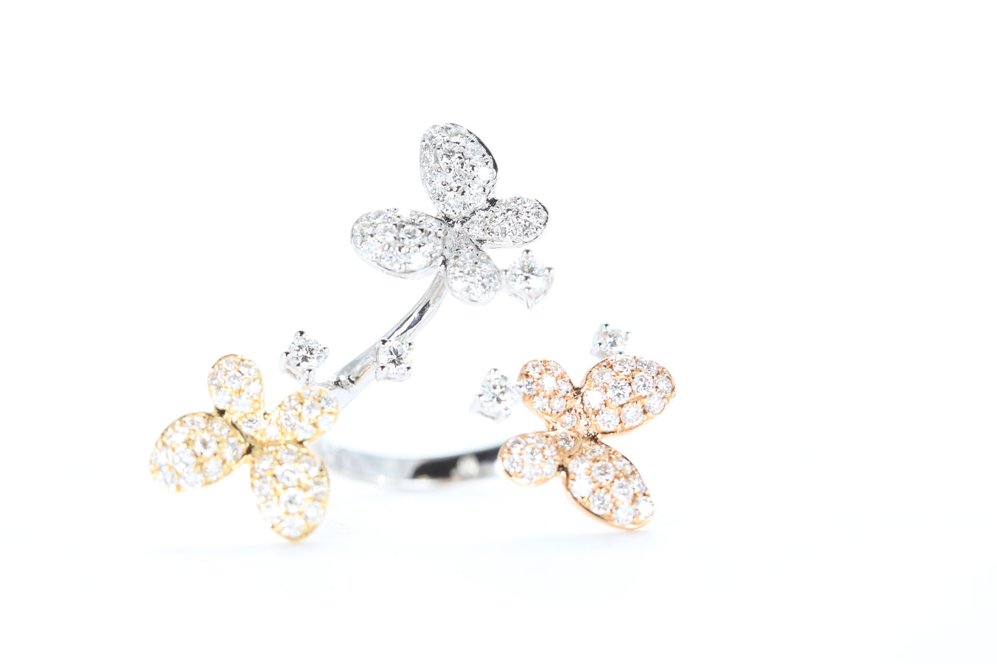 Butterfly Trio Diamond Ring