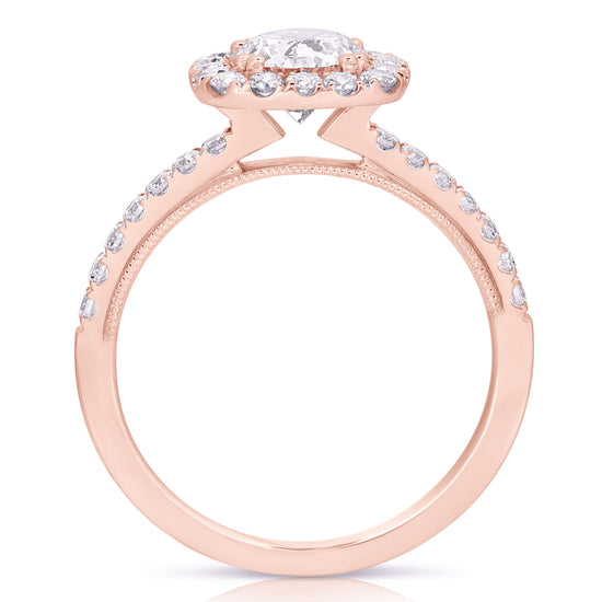 Load image into Gallery viewer, 2 CT CENTER ROUND CUSHION-HALO LAB GROWN ENGAGEMENT RING
