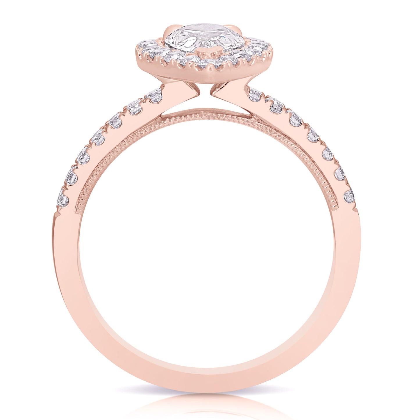 Load image into Gallery viewer, 2 CT CENTER PEAR SHAPE HALO LAB GROWN ENGAGEMENT RING
