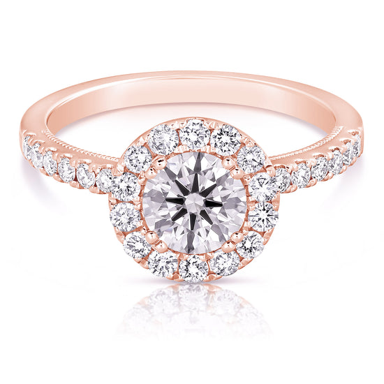 Load image into Gallery viewer, 1 1/2 CT CENTER ROUND HALO LAB GROWN ENGAGEMENT RING
