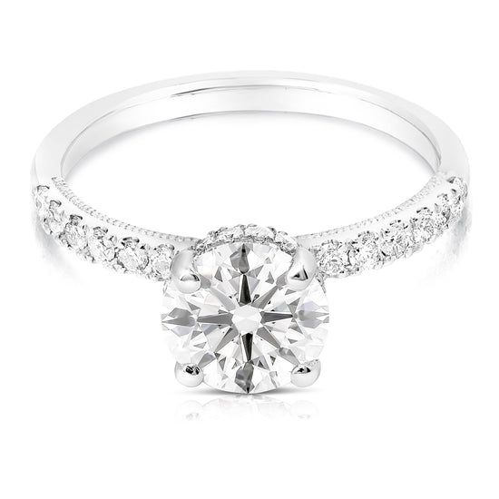 Load image into Gallery viewer, 1 1/2 CT CENTER ROUND H-HALO LAB GROWN ENGAGEMENT RING
