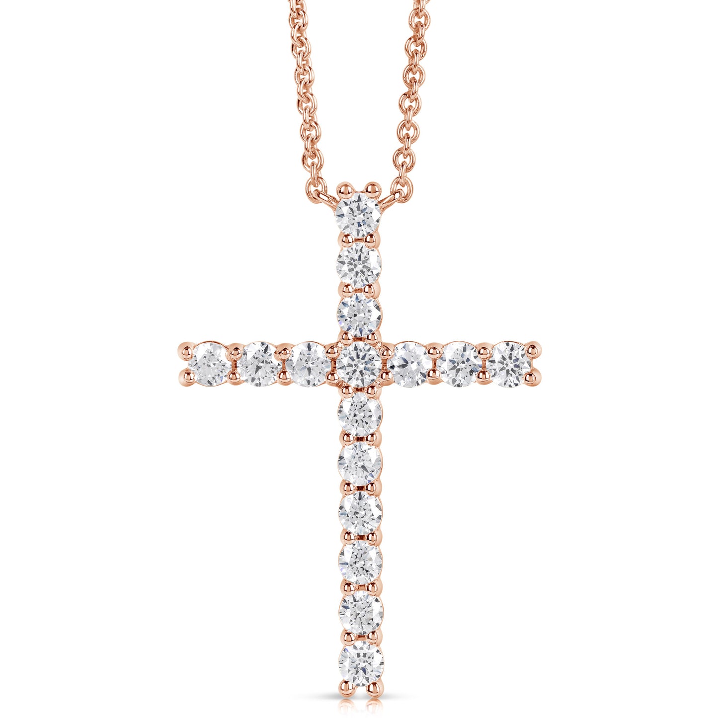 1 CT COLORLESS FLAWLESS CROSS PENDANT