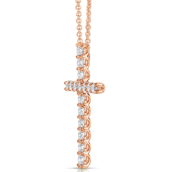 1 CT COLORLESS FLAWLESS CROSS PENDANT