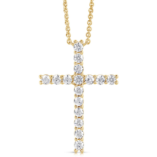 1 CT COLORLESS FLAWLESS CROSS PENDANT