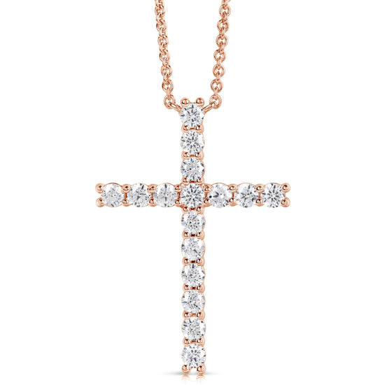 1 1/2 CT COLORLESS FLAWLESS CROSS PENDANT