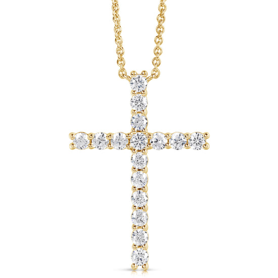 Load image into Gallery viewer, 1 1/2 CT COLORLESS FLAWLESS CROSS PENDANT

