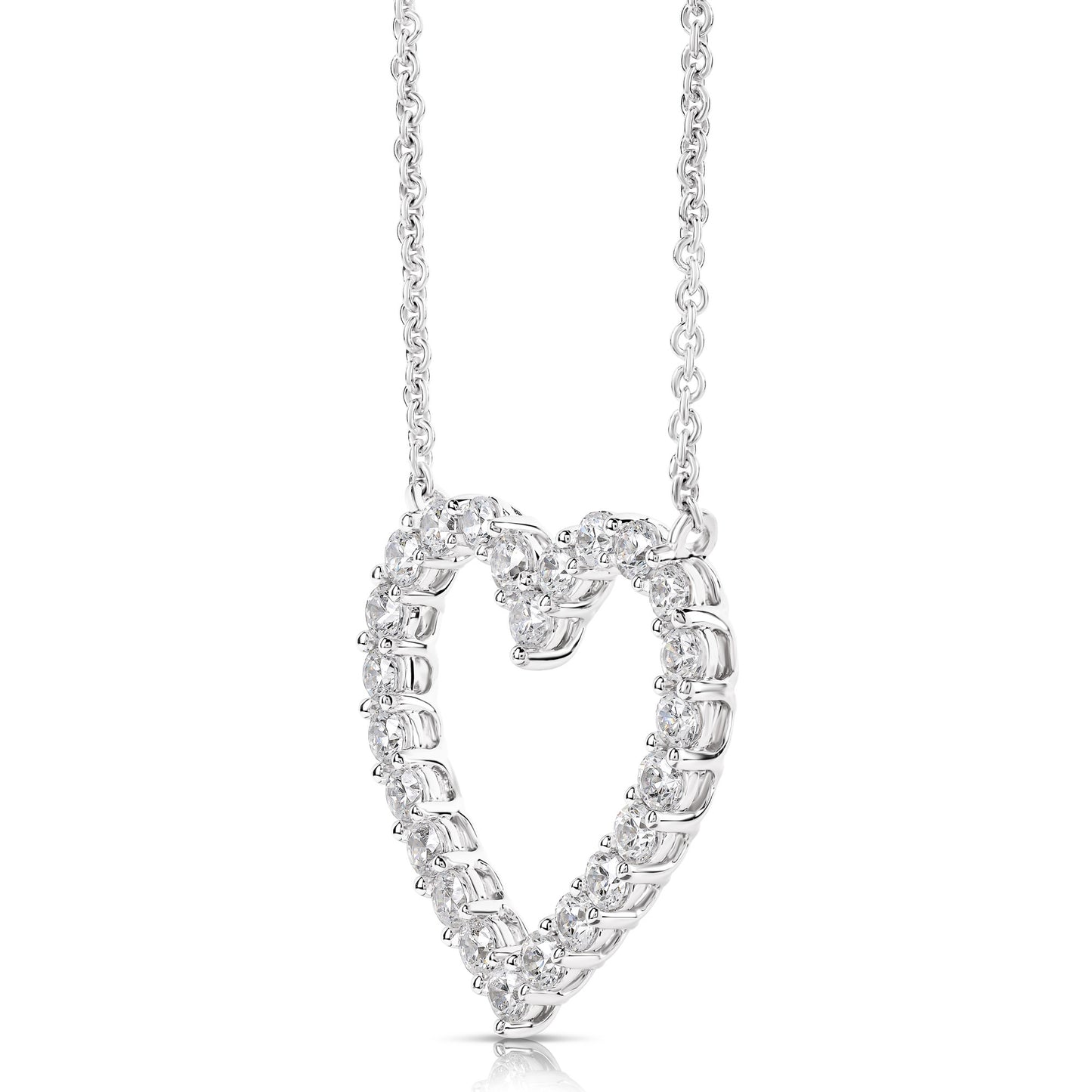 1 1/2 CT COLORLESS FLAWLESS HEART SHAPED PENDANT