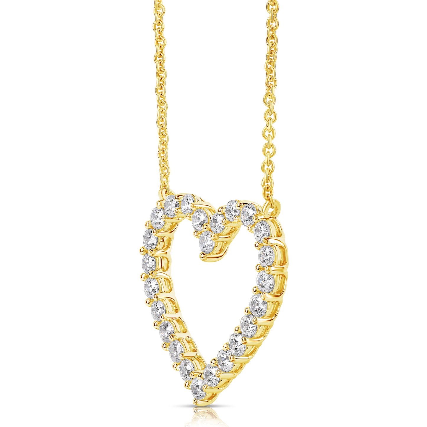 1 1/2 CT COLORLESS FLAWLESS HEART SHAPED PENDANT