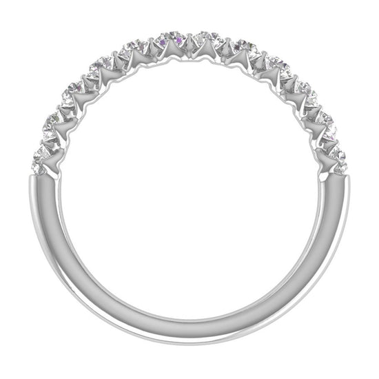 1/2 CTW COLORLESS FLAWLESS COMMON PRONG WEDDING BAND