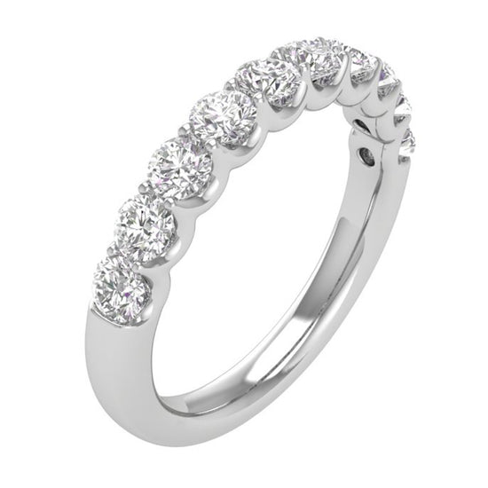 1 CTW COLORLESS FLAWLESS U-PRONG WEDDING BAND