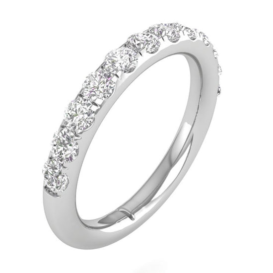 Load image into Gallery viewer, 1 CTW COLORLESS FLAWLESS FRENCH PAVE WEDDING BAND
