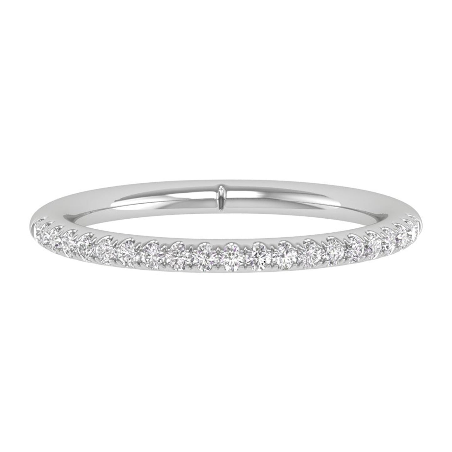 Load image into Gallery viewer, 1/4 CTW COLORLESS FLAWLESS FRENCH PAVE WEDDING BAND
