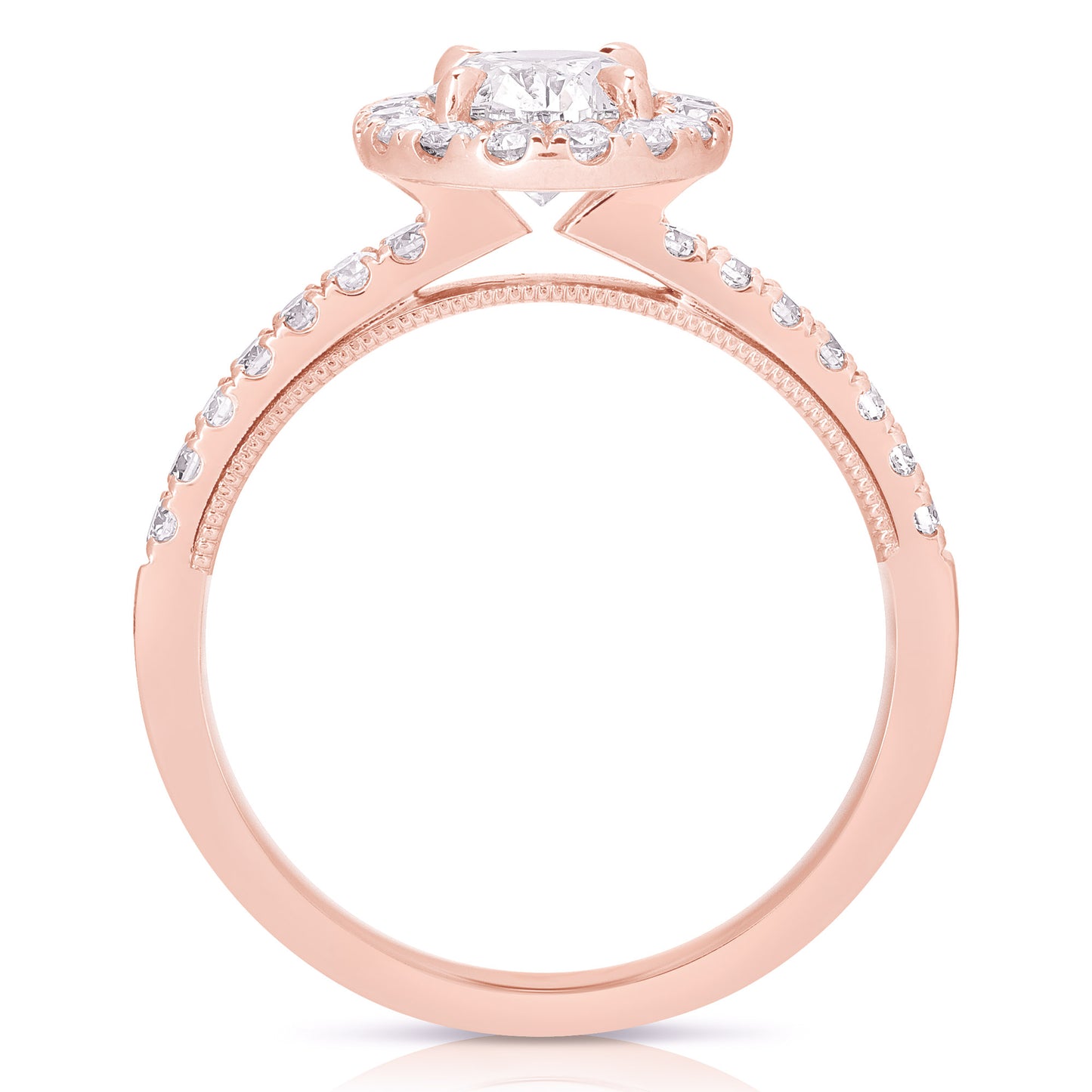 1 CT CENTER OVAL HALO DIAMOND ENGAGEMENT RING
