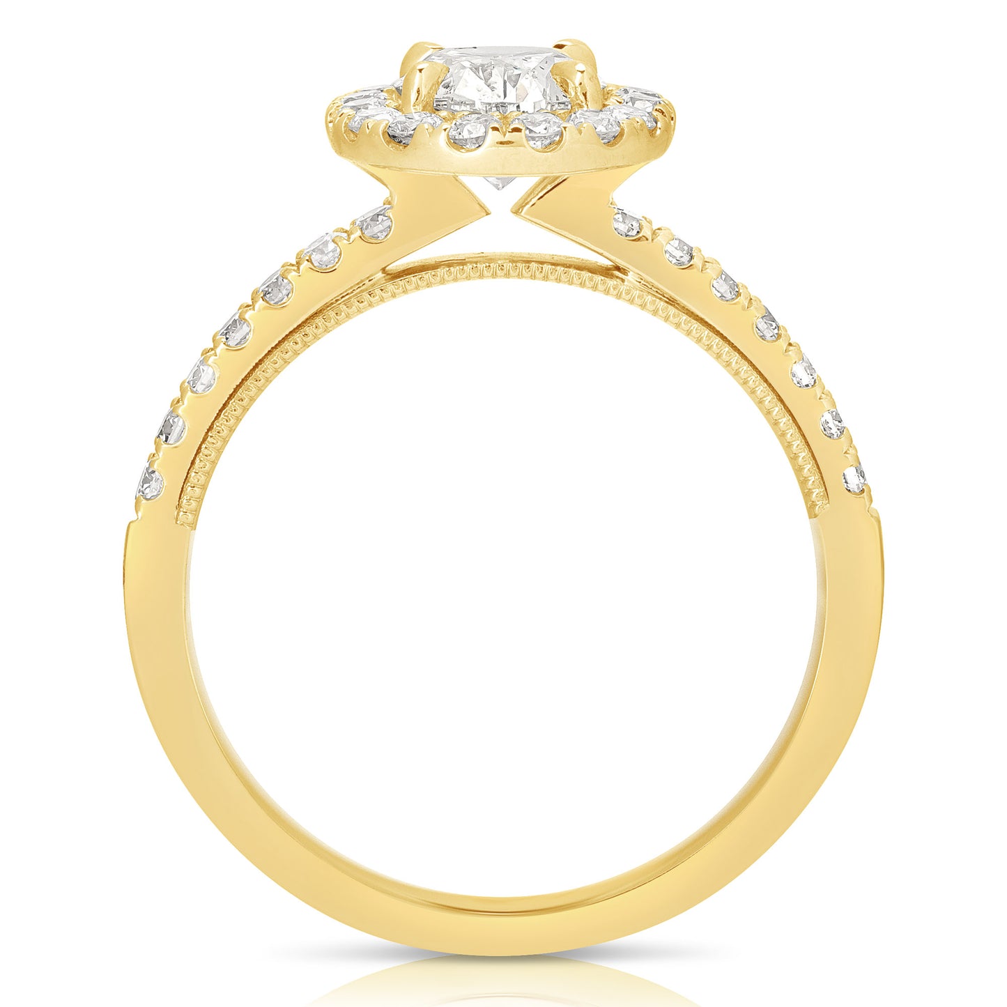 1 CT CENTER OVAL HALO DIAMOND ENGAGEMENT RING