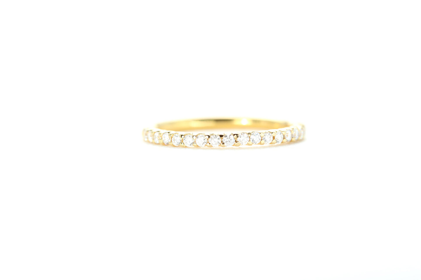 Micro Pavé 1/4 Carat Diamond Ring in 18K Yellow Gold